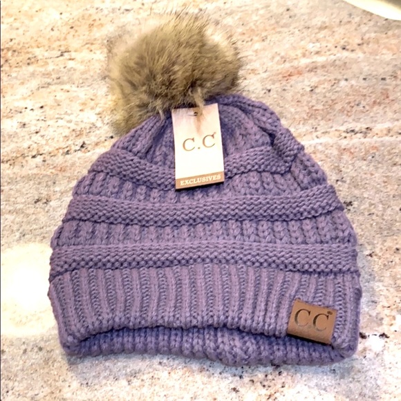 C.C KNIT HAT Violet - Picture 2 of 3